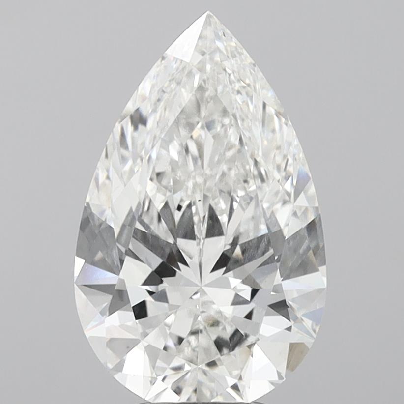 4.70 Carat Pear Shaped, Ideal Cut, F Color, VS1 Clarity, IGI Certified Lab Grown Diamond