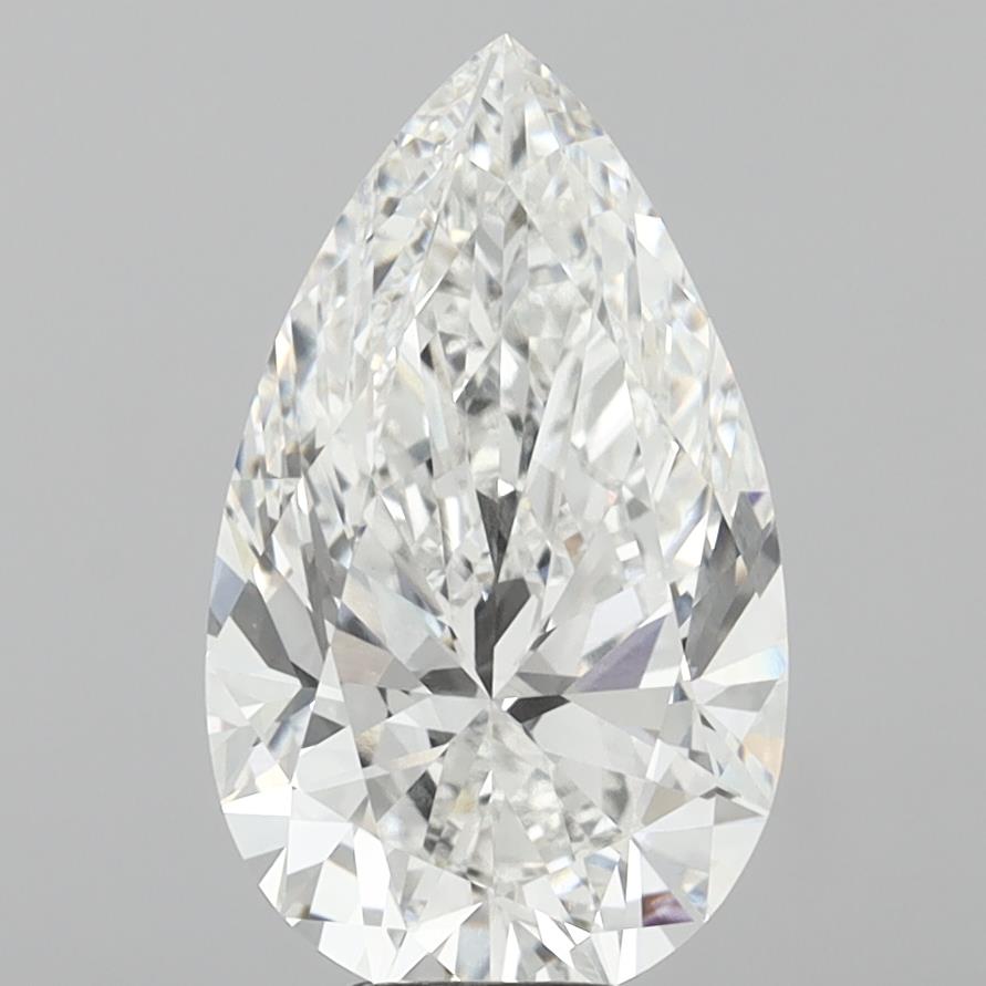 8.07 Carat Pear Shaped, Ideal Cut, F Color, VVS2 Clarity, IGI Certified Lab Grown Diamond