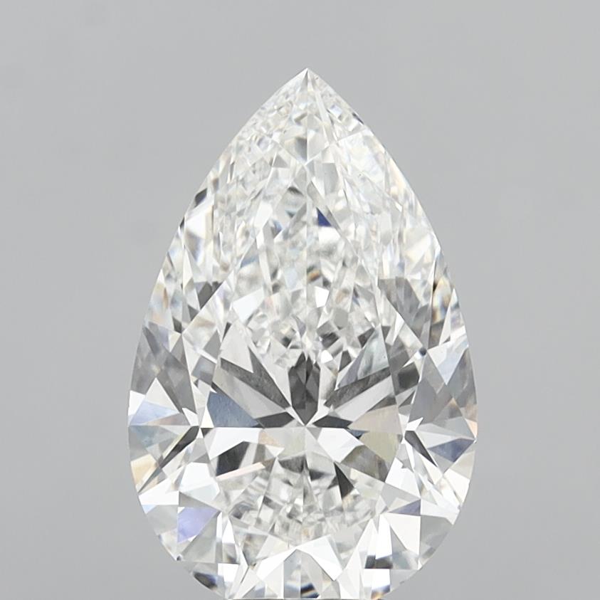 6.11 Carat Pear Shaped, Ideal Cut, E Color, VS1 Clarity, IGI Certified Lab Grown Diamond