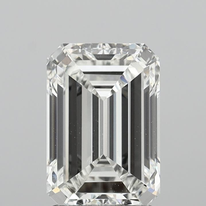 2.50 Carat Emerald Shaped, Excellent Cut, F Color, VS2 Clarity, IGI Certified Lab Grown Diamond
