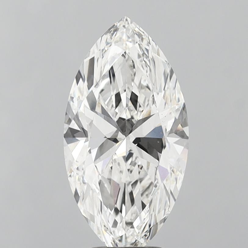 4.04 Carat Marquise Shaped, Ideal Cut, F Color, VVS2 Clarity, IGI Certified Lab Grown Diamond