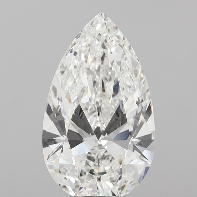 5.08 Carat Pear Shaped, Excellent Cut, F Color, VS1 Clarity, IGI Certified Lab Grown Diamond