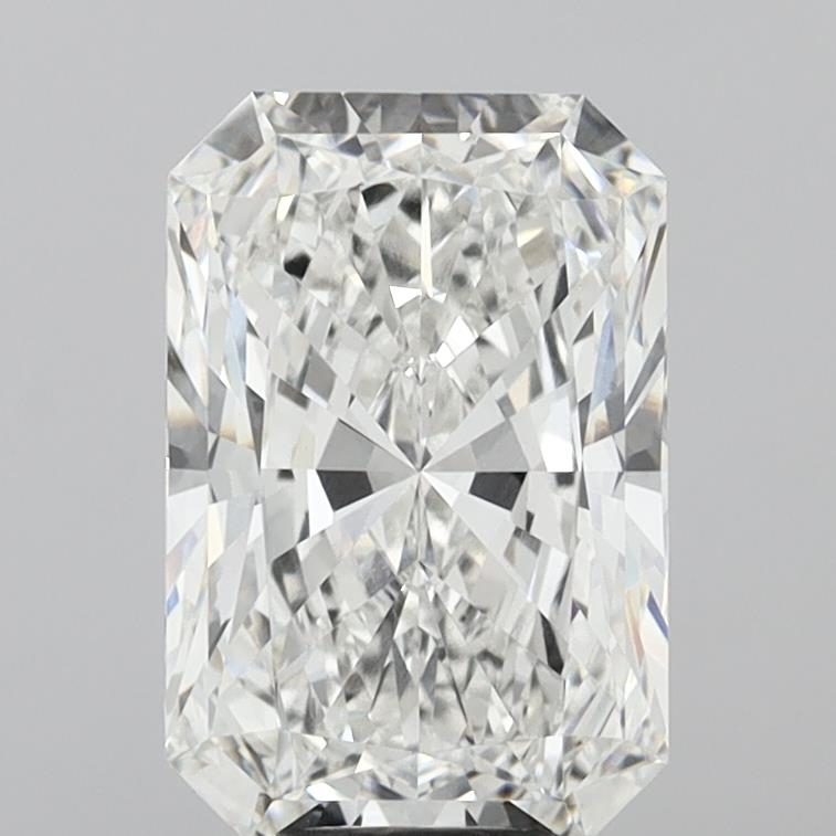 7.08 Carat Radiant Shaped, Ideal Cut, F Color, VVS2 Clarity, IGI Certified Lab Grown Diamond
