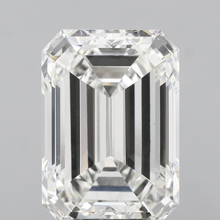 4.60 Carat Emerald Shaped, Ideal Cut, F Color, VVS2 Clarity, IGI Certified Lab Grown Diamond