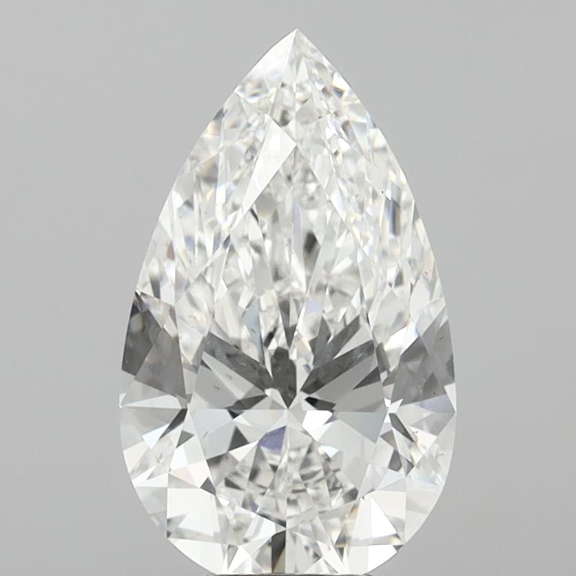 6.06 Carat Pear Shaped, Ideal Cut, E Color, VVS2 Clarity, IGI Certified Lab Grown Diamond
