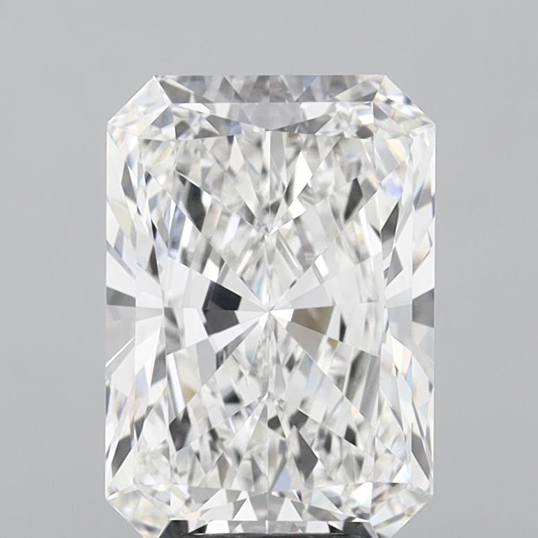 6.05 Carat Radiant Shaped, Ideal Cut, E Color, VVS2 Clarity, IGI Certified Lab Grown Diamond