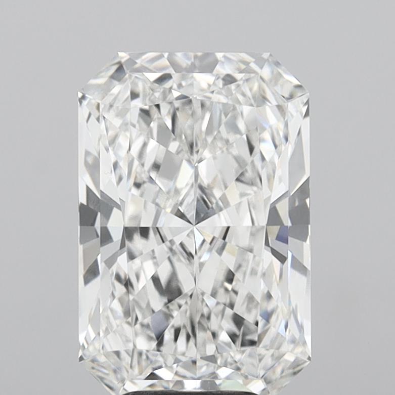 5.56 Carat Radiant Shaped, Ideal Cut, E Color, VVS2 Clarity, IGI Certified Lab Grown Diamond