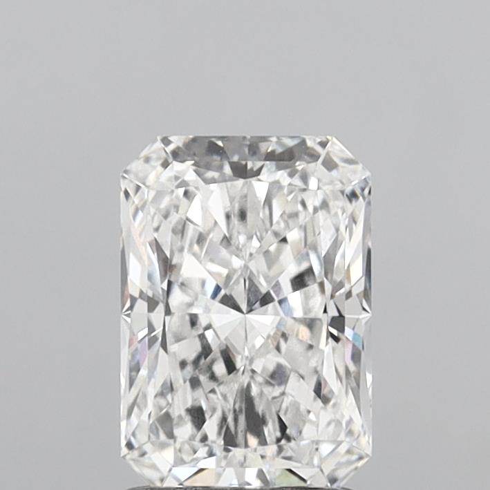 1.55 Carat Radiant Shaped, Ideal Cut, E Color, VVS2 Clarity, IGI Certified Lab Grown Diamond