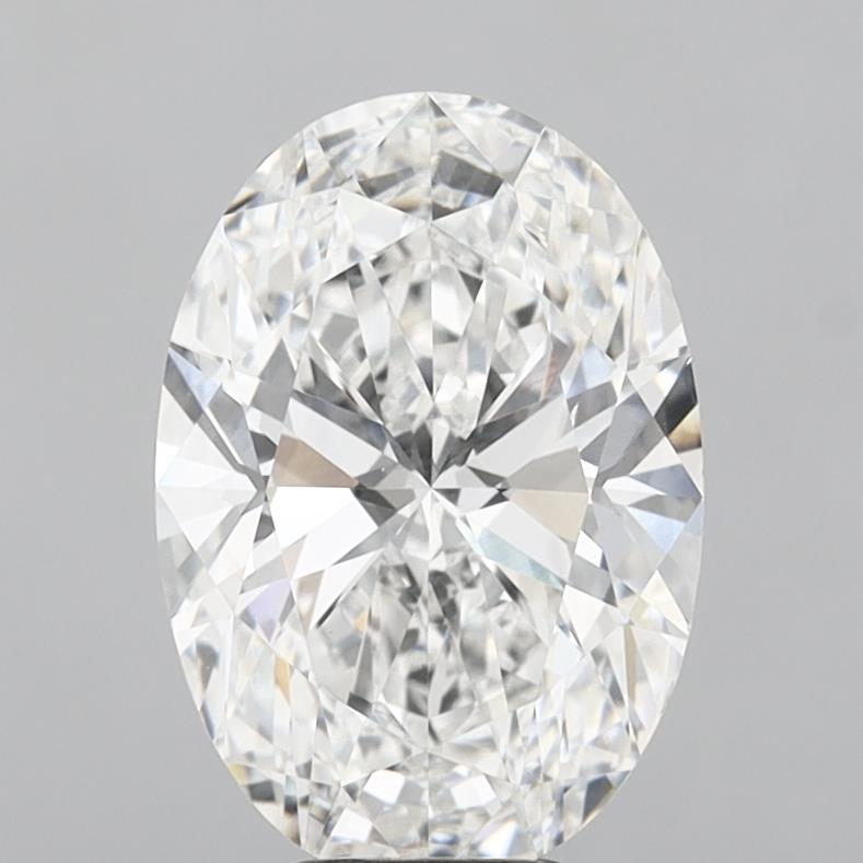 6.54 Carat Oval Shaped, Ideal Cut, E Color, VVS2 Clarity, IGI Certified Lab Grown Diamond