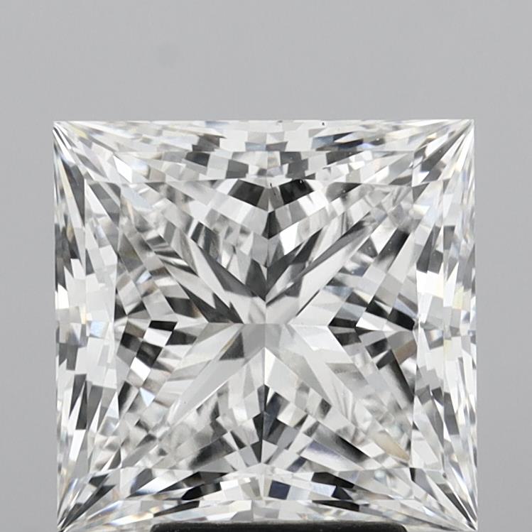 5.07 Carat Princess Shaped, Ideal Cut, F Color, VS1 Clarity, IGI Certified Lab Grown Diamond