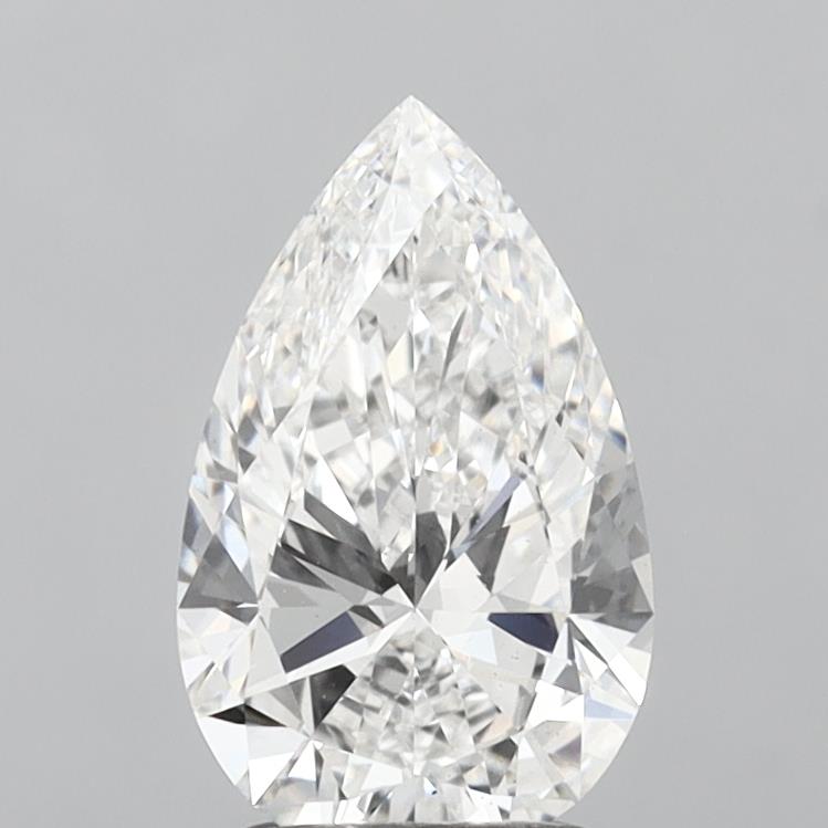 1.99 Carat Pear Shaped, Excellent Cut, E Color, VS1 Clarity, IGI Certified Lab Grown Diamond