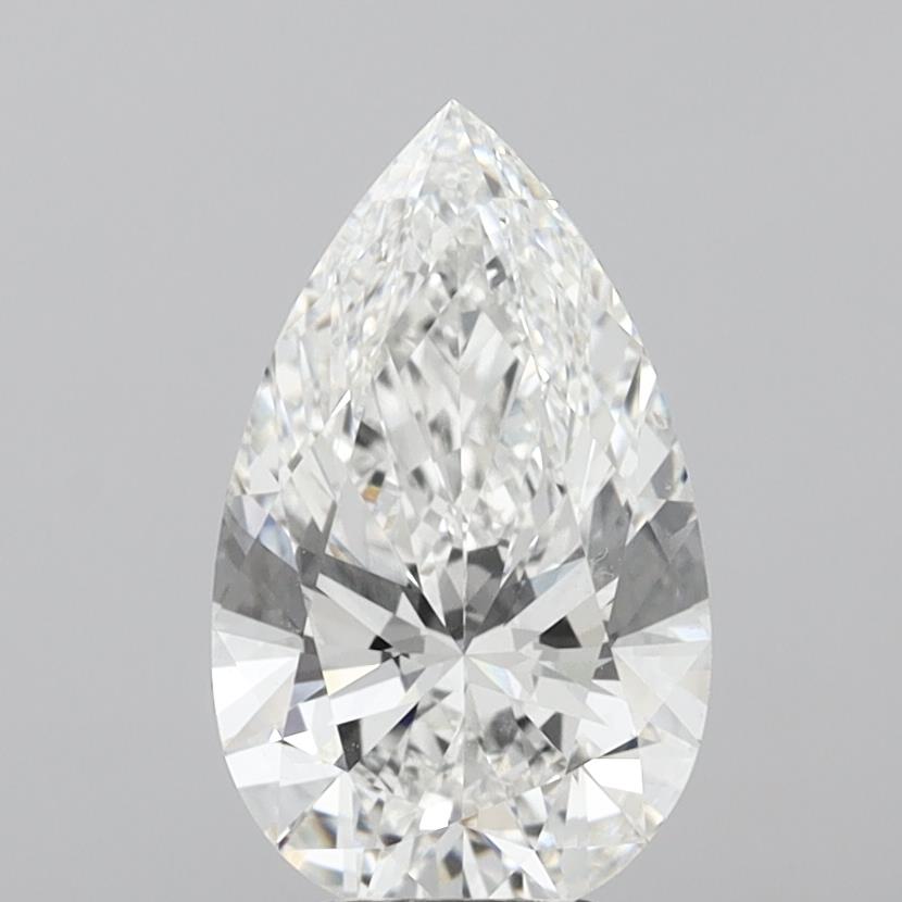 5.10 Carat Pear Shaped, Ideal Cut, E Color, VVS2 Clarity, IGI Certified Lab Grown Diamond