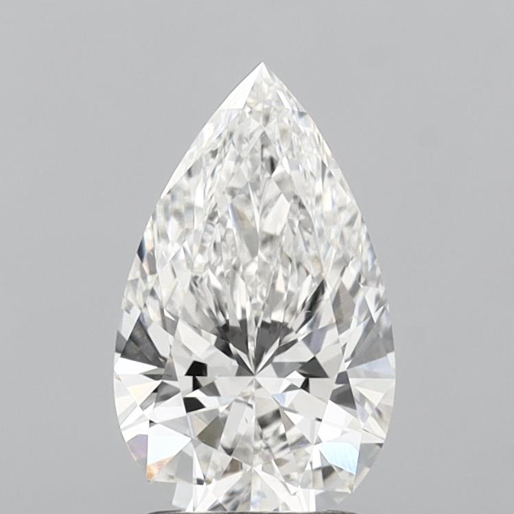 1.70 Carat Pear Shaped, Ideal Cut, F Color, VS1 Clarity, IGI Certified Lab Grown Diamond