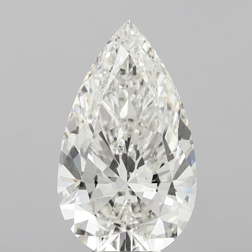 5.02 Carat Pear Shaped, Excellent Cut, H Color, VVS2 Clarity, IGI Certified Lab Grown Diamond