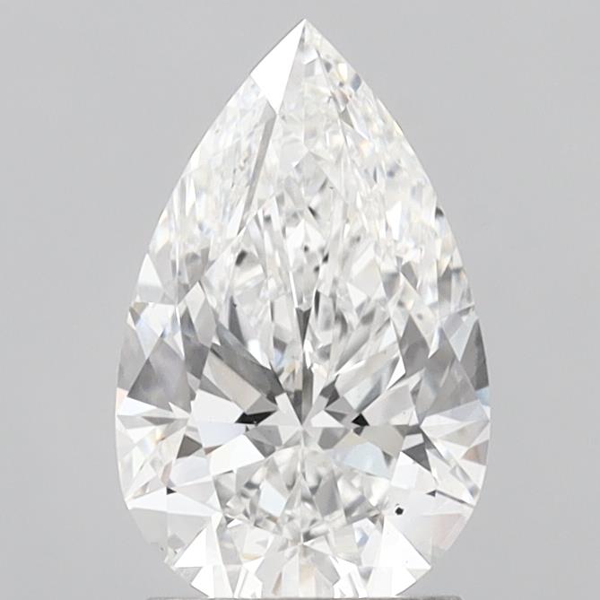 2.06 Carat Pear Shaped, Ideal Cut, E Color, VS2 Clarity, IGI Certified Lab Grown Diamond