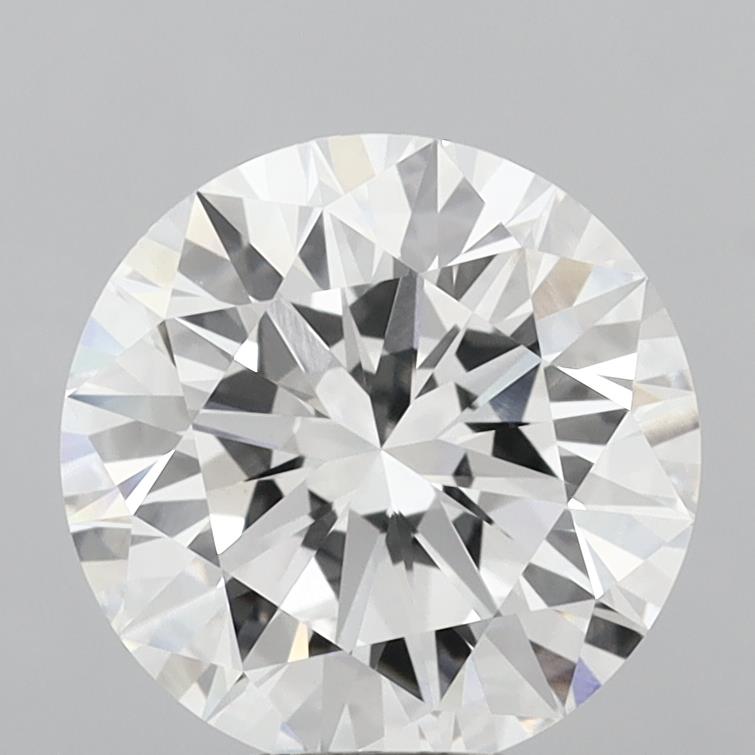 6.07 Carat Round Shaped, Ideal Cut, F Color, VVS2 Clarity, IGI Certified Lab Grown Diamond