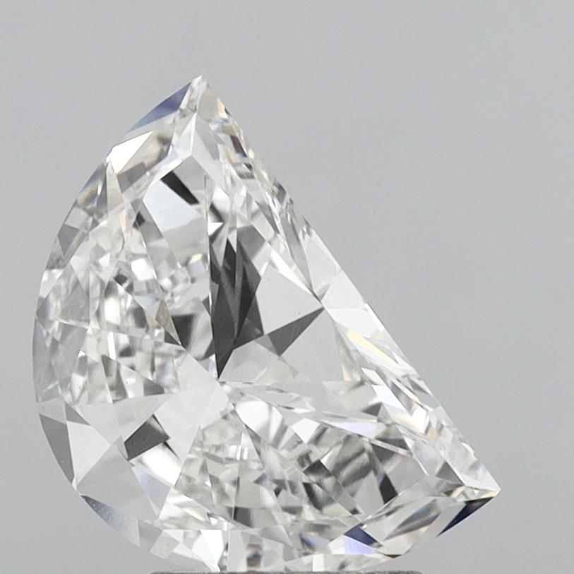 2.51 Carat Half Moon Shaped, Very Good Cut, F Color, VS1 Clarity, IGI Certified Lab Grown Diamond