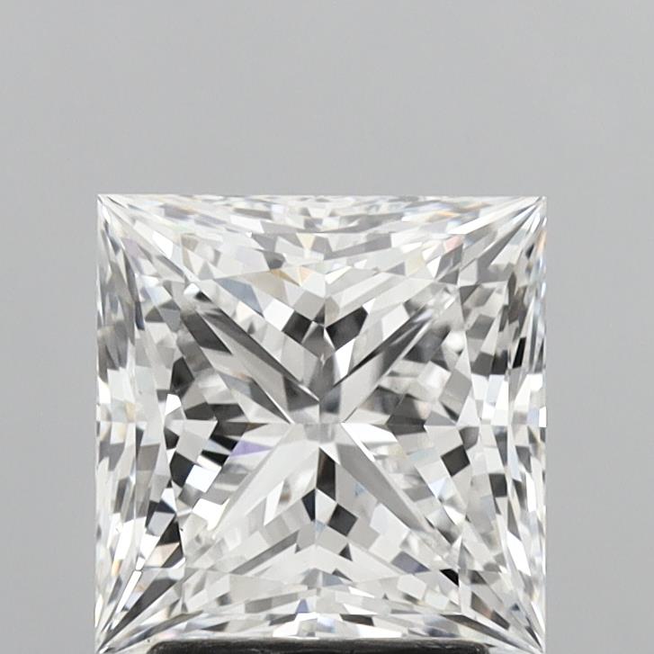 3.08 Carat Princess Shaped, Ideal Cut, E Color, VS1 Clarity, IGI Certified Lab Grown Diamond