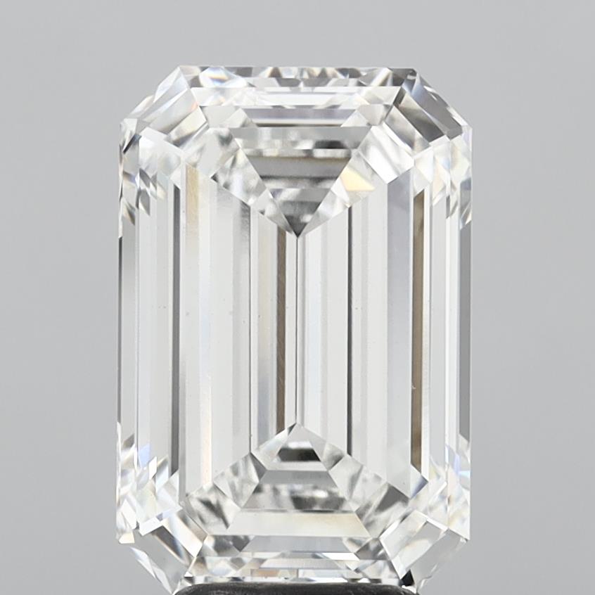 5.08 Carat Emerald Shaped, Ideal Cut, F Color, VS1 Clarity, IGI Certified Lab Grown Diamond