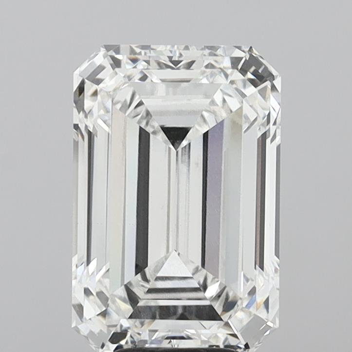 7.05 Carat Emerald Shaped, Ideal Cut, F Color, VS1 Clarity, IGI Certified Lab Grown Diamond