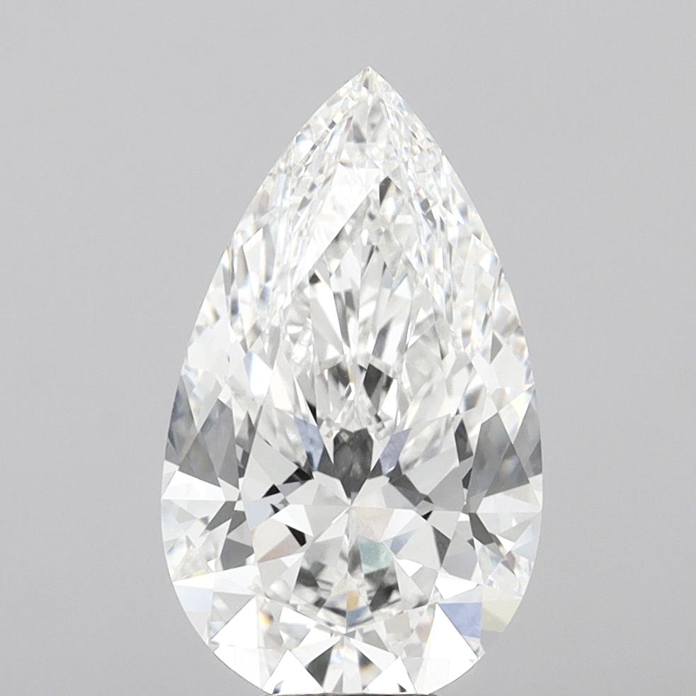 8.08 Carat Pear Shaped, Ideal Cut, E Color, VVS2 Clarity, IGI Certified Lab Grown Diamond