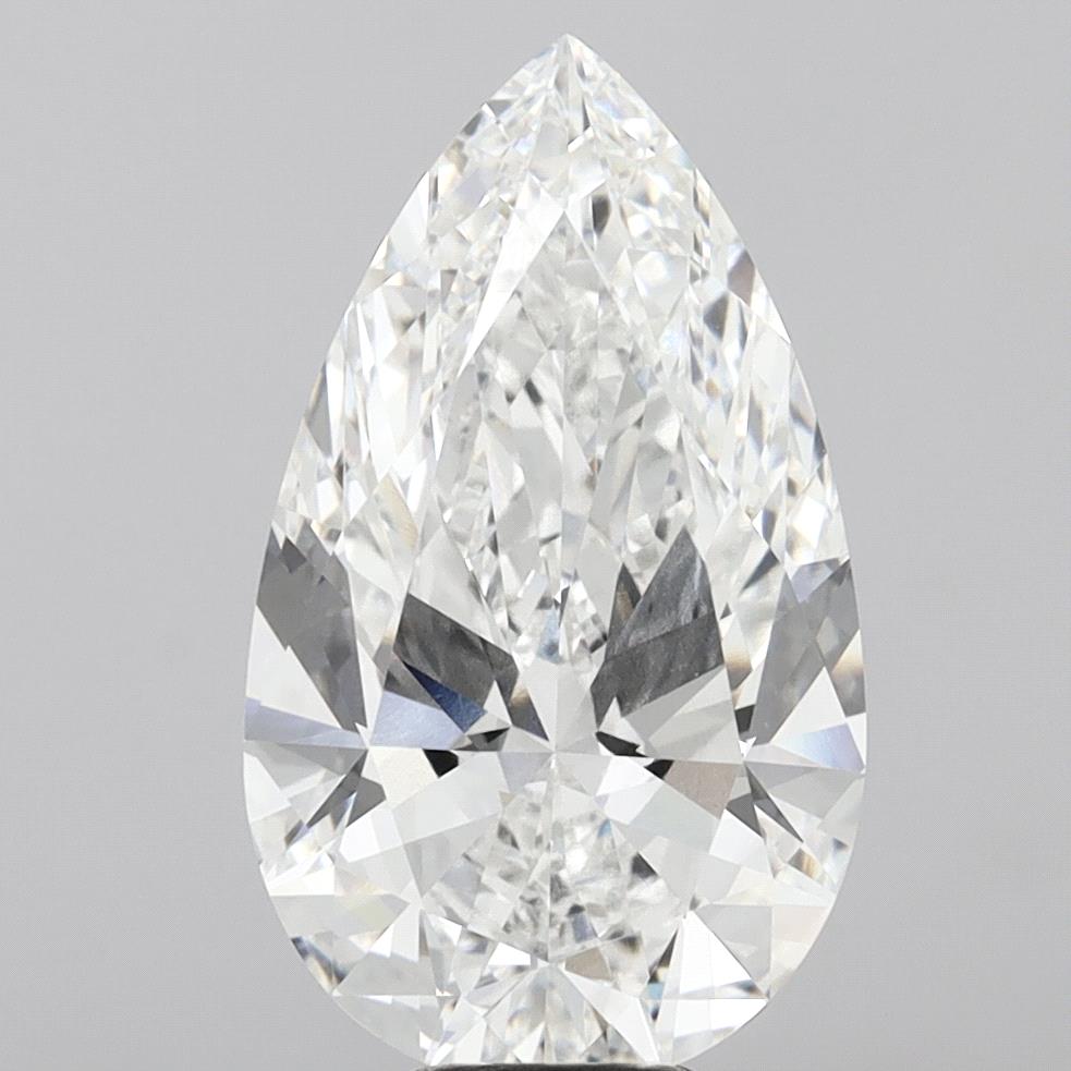 10.09 Carat Pear Shaped, Ideal Cut, F Color, VVS2 Clarity, IGI Certified Lab Grown Diamond