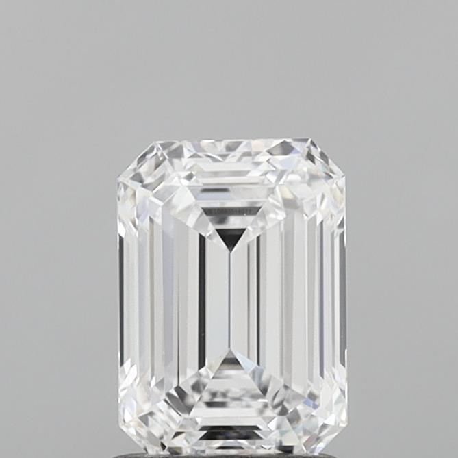 1.44 Carat Emerald Shaped, Ideal Cut, D Color, VVS2 Clarity, IGI Certified Lab Grown Diamond