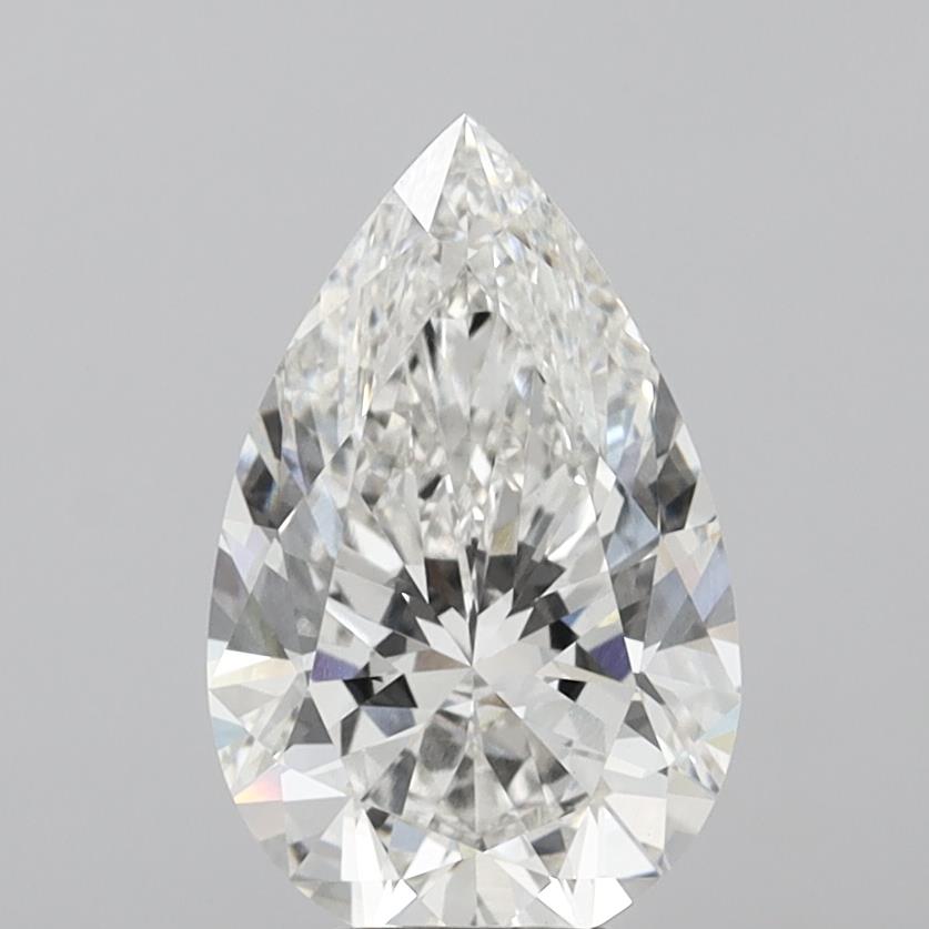5.60 Carat Pear Shaped, Ideal Cut, F Color, VVS2 Clarity, IGI Certified Lab Grown Diamond