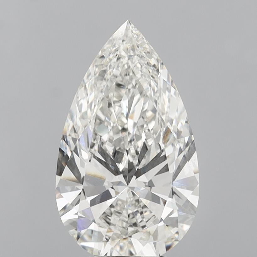 5.02 Carat Pear Shaped, Ideal Cut, G Color, VVS2 Clarity, IGI Certified Lab Grown Diamond