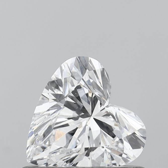 0.52 Carat Heart Shaped, Very Good Cut, D Color, VVS2 Clarity, IGI Certified Lab Grown Diamond