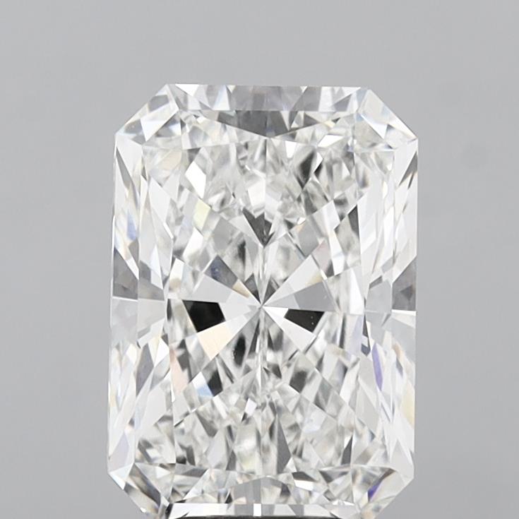 6.04 Carat Radiant Shaped, Ideal Cut, F Color, VVS2 Clarity, IGI Certified Lab Grown Diamond