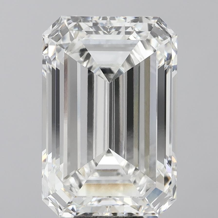 14.55 Carat Emerald Shaped, Ideal Cut, F Color, VVS2 Clarity, IGI Certified Lab Grown Diamond