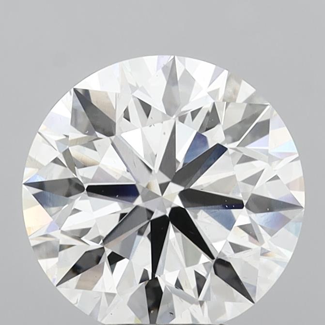 5.04 Carat Round Shaped, Excellent Cut, F Color, VS2 Clarity, IGI Certified Lab Grown Diamond