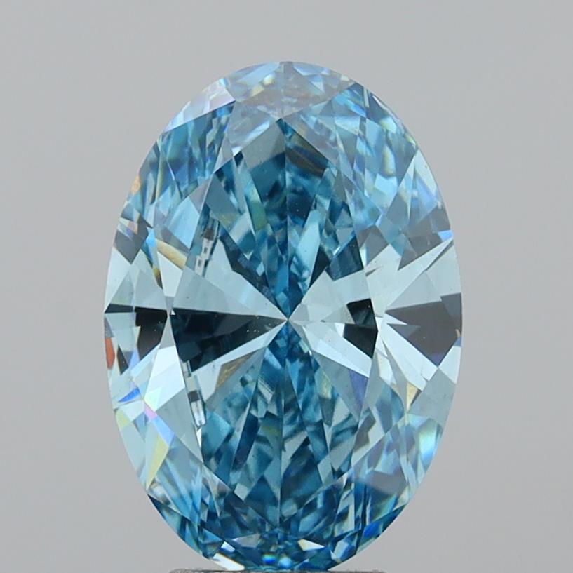 4.90 Carat Oval Shaped, Excellent Cut, VVS2 Clarity, IGI Certified Lab Grown Diamond
