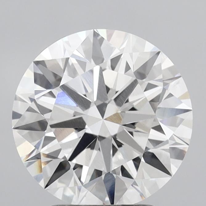 3.04 Carat Round Shaped, Ideal Cut, E Color, VVS2 Clarity, IGI Certified Lab Grown Diamond