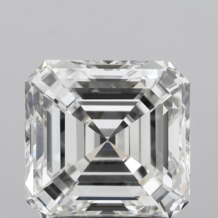 2.50 Carat Asscher Shaped, Ideal Cut, F Color, VS1 Clarity, IGI Certified Lab Grown Diamond