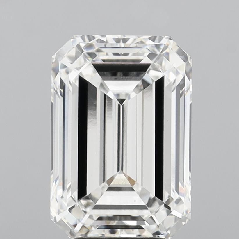 7.10 Carat Emerald Shaped, Ideal Cut, F Color, VVS2 Clarity, IGI Certified Lab Grown Diamond