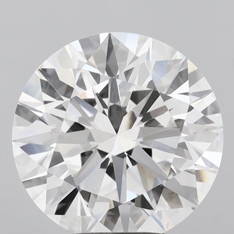 5.28 Carat Round Shaped, Ideal Cut, E Color, VVS2 Clarity, IGI Certified Lab Grown Diamond