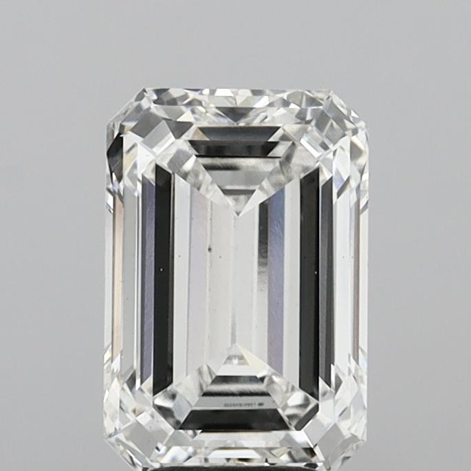 5.03 Carat Emerald Shaped, Ideal Cut, F Color, VS2 Clarity, IGI Certified Lab Grown Diamond