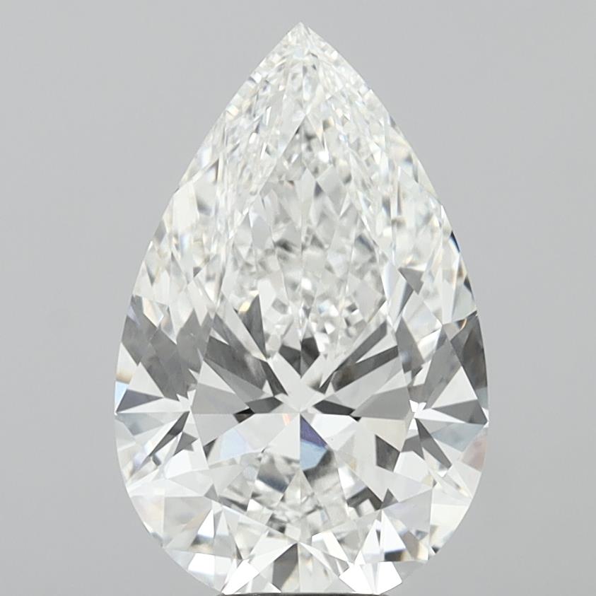 7.54 Carat Pear Shaped, Ideal Cut, E Color, VVS2 Clarity, IGI Certified Lab Grown Diamond