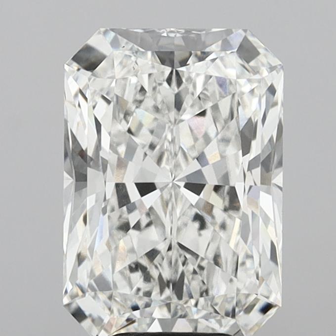 6.09 Carat Radiant Shaped, Ideal Cut, F Color, VVS2 Clarity, IGI Certified Lab Grown Diamond