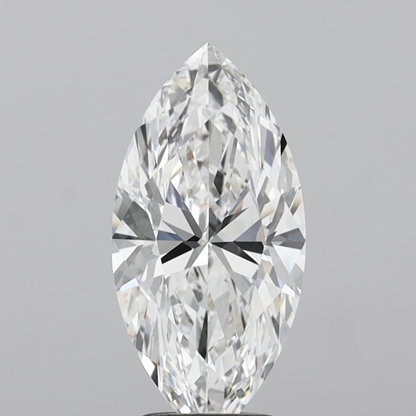 3.03 Carat Marquise Shaped, Ideal Cut, F Color, VVS2 Clarity, IGI Certified Lab Grown Diamond