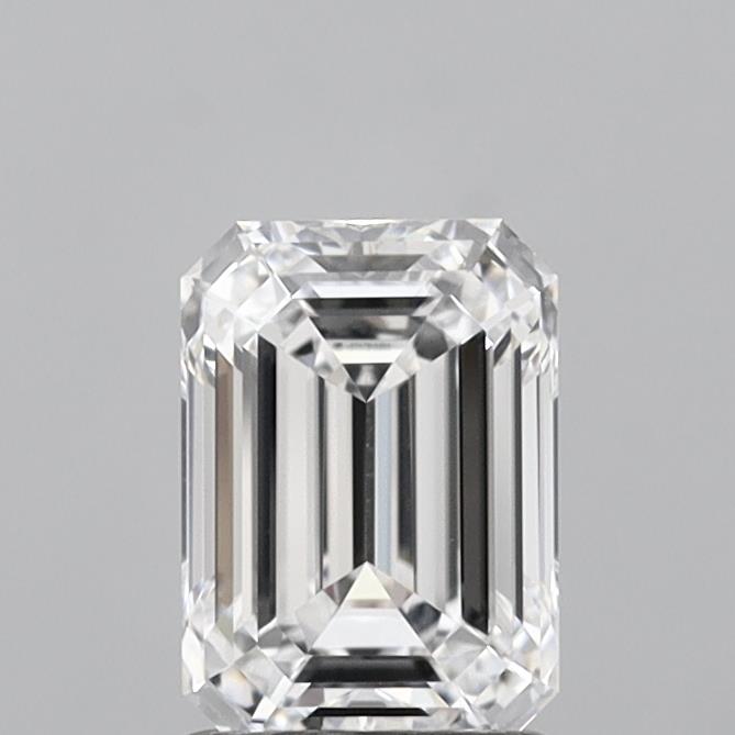 1.41 Carat Emerald Shaped, Ideal Cut, D Color, VVS2 Clarity, IGI Certified Lab Grown Diamond