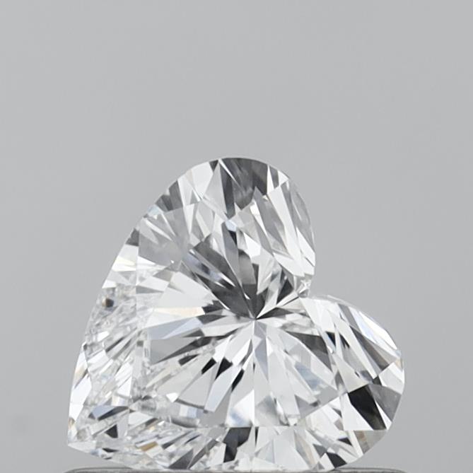 0.54 Carat Heart Shaped, Very Good Cut, D Color, VVS2 Clarity, IGI Certified Lab Grown Diamond