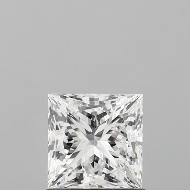 1.07 Carat Princess Shaped, Excellent Cut, D Color, VVS2 Clarity, IGI Certified Lab Grown Diamond