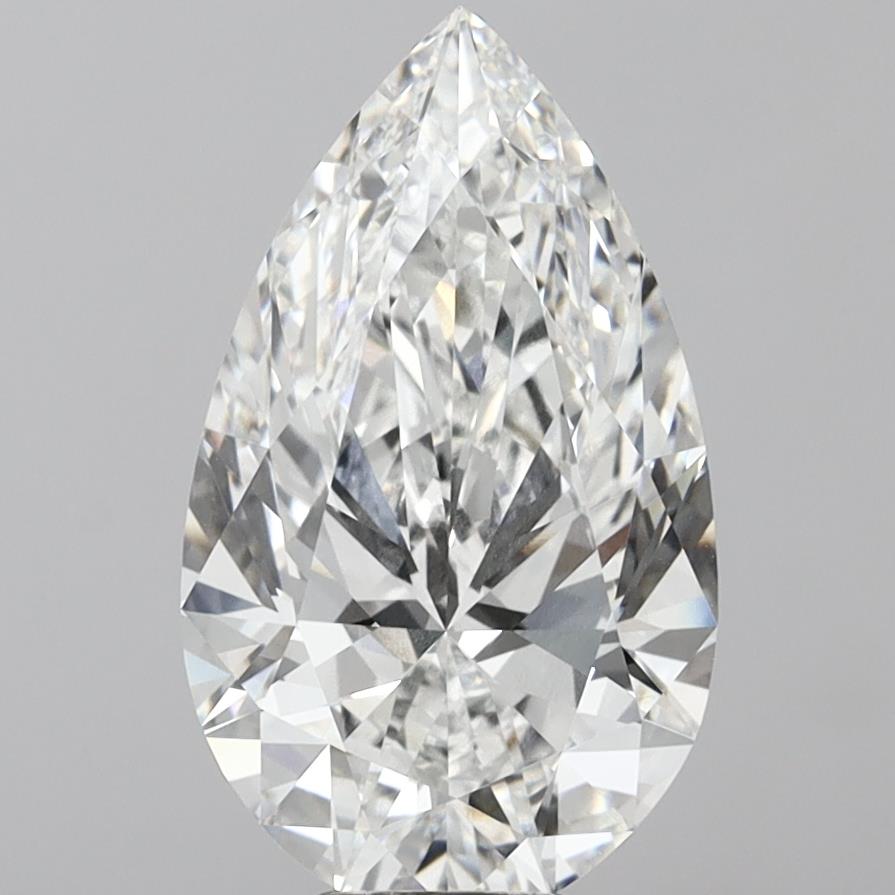8.06 Carat Pear Shaped, Excellent Cut, E Color, VVS2 Clarity, IGI Certified Lab Grown Diamond