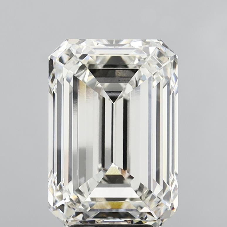 7.58 Carat Emerald Shaped, Ideal Cut, G Color, VVS2 Clarity, IGI Certified Lab Grown Diamond