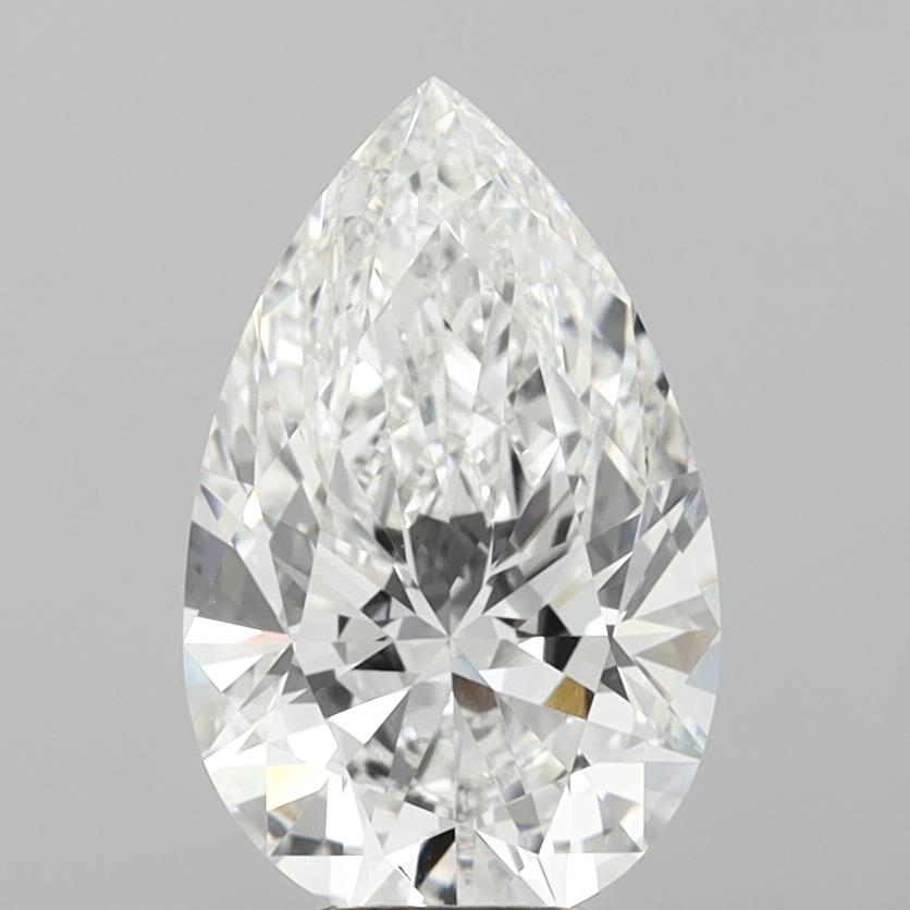 6.03 Carat Pear Shaped, Ideal Cut, E Color, VVS2 Clarity, IGI Certified Lab Grown Diamond