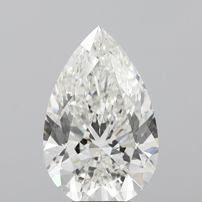 5.04 Carat Pear Shaped, Ideal Cut, G Color, VVS2 Clarity, IGI Certified Lab Grown Diamond