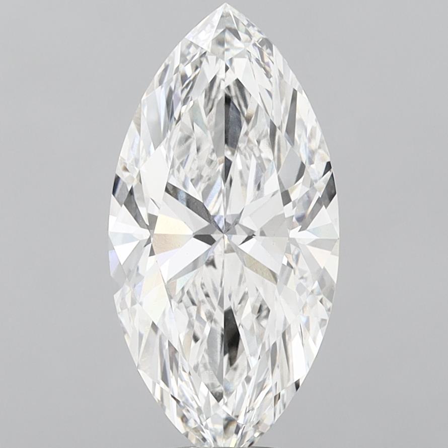 6.00 Carat Marquise Shaped, Ideal Cut, E Color, VVS2 Clarity, IGI Certified Lab Grown Diamond